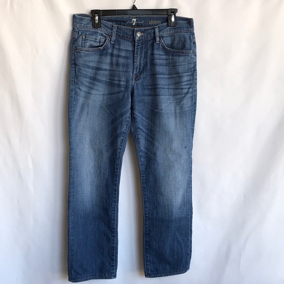 7 for All Mankind Slimmy blue jeans, 32 - Picture 1 of 14